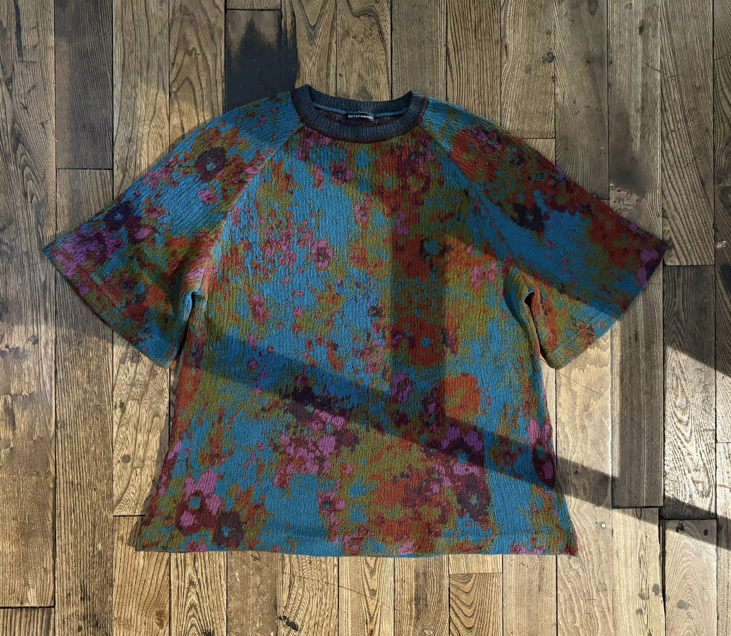Tunic sweater [6color jacquard Raglan Painterly]