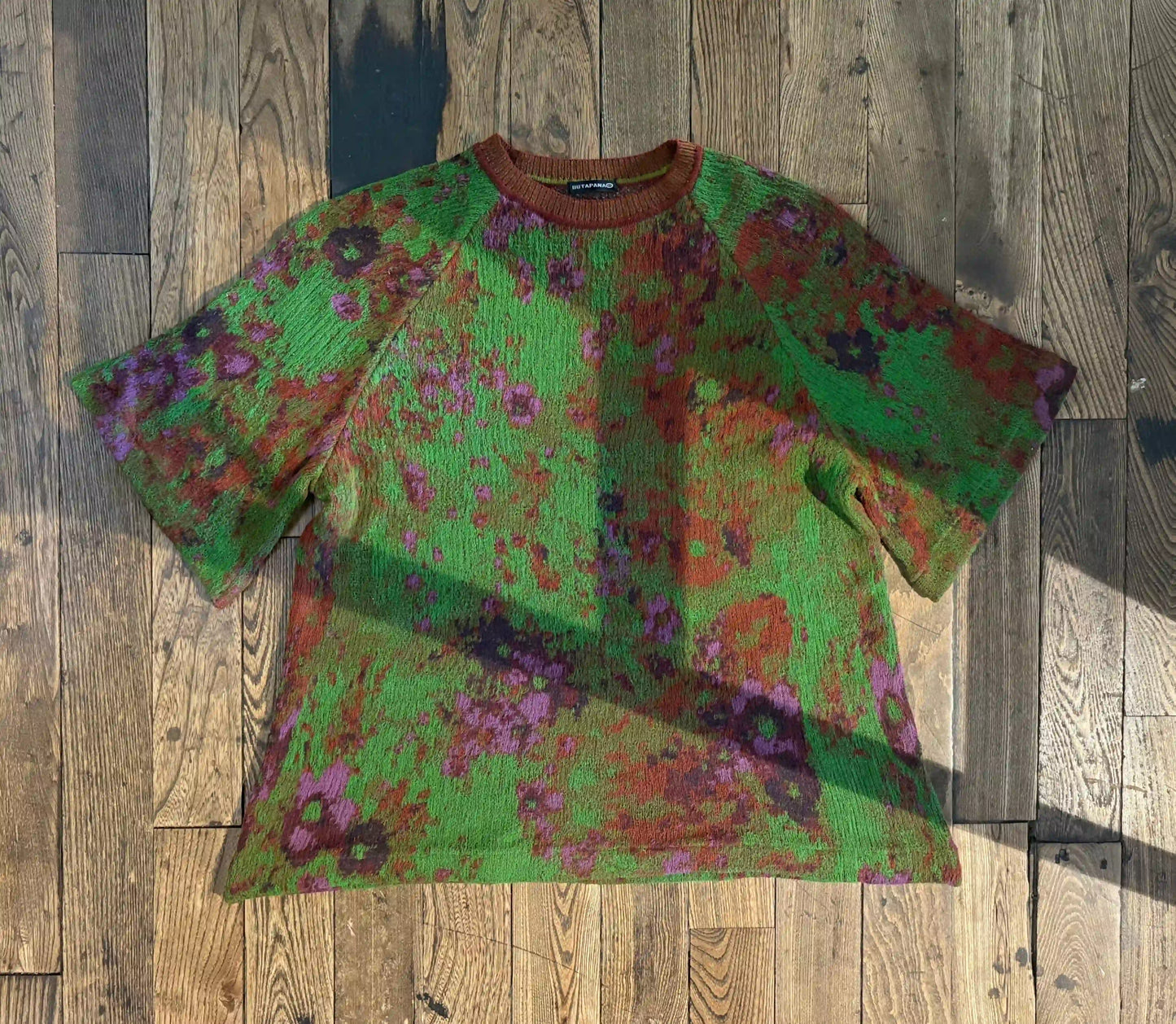 Tunic sweater [6color jacquard Raglan Painterly]