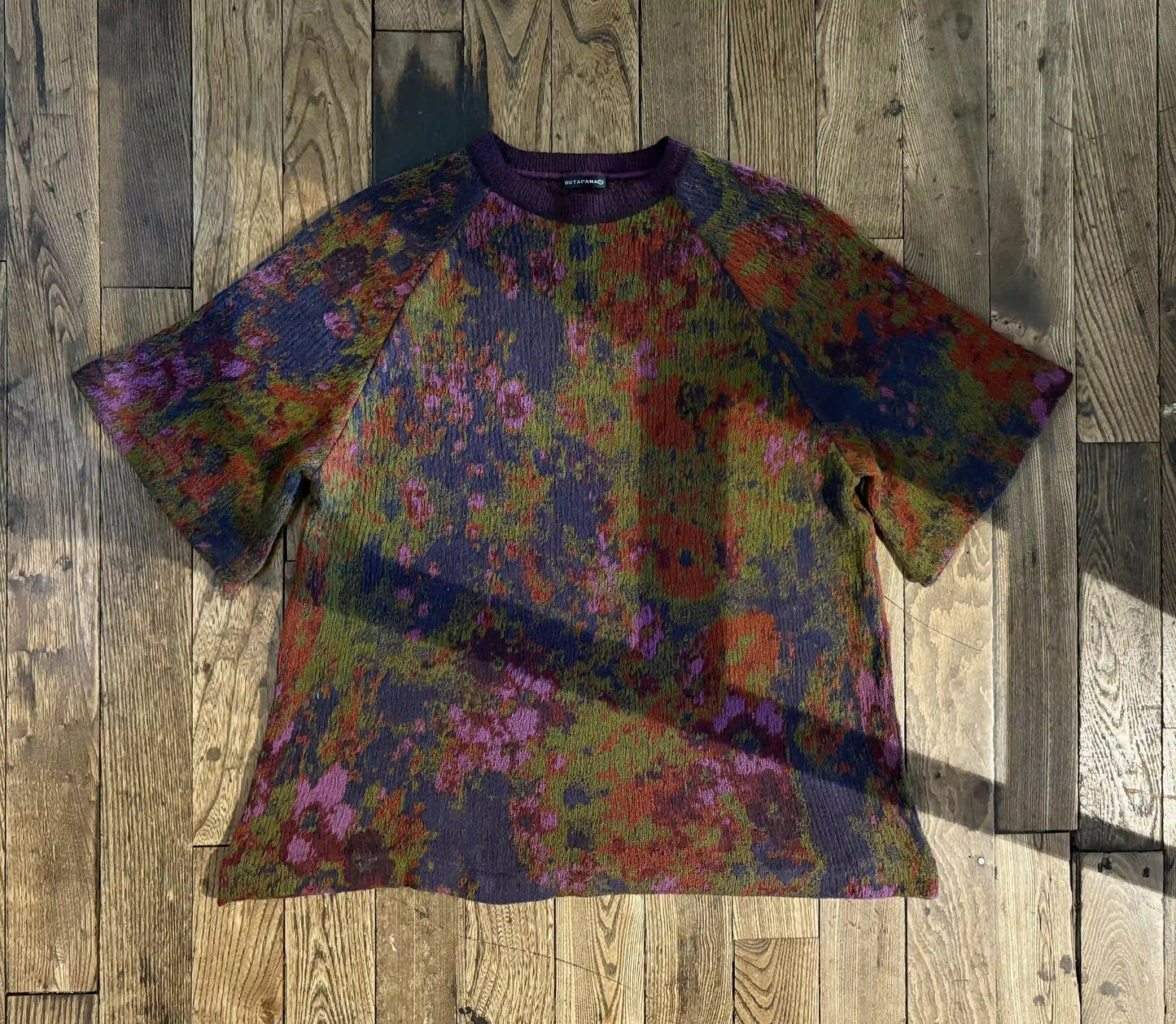 Tunic sweater [6color jacquard Raglan Painterly]