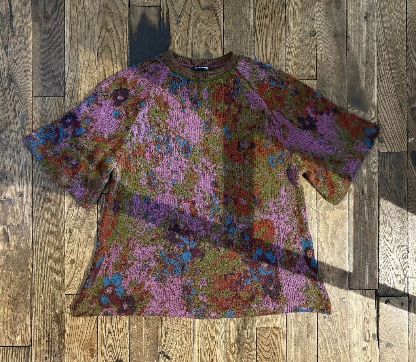 Tunic sweater [6color jacquard Raglan Painterly]