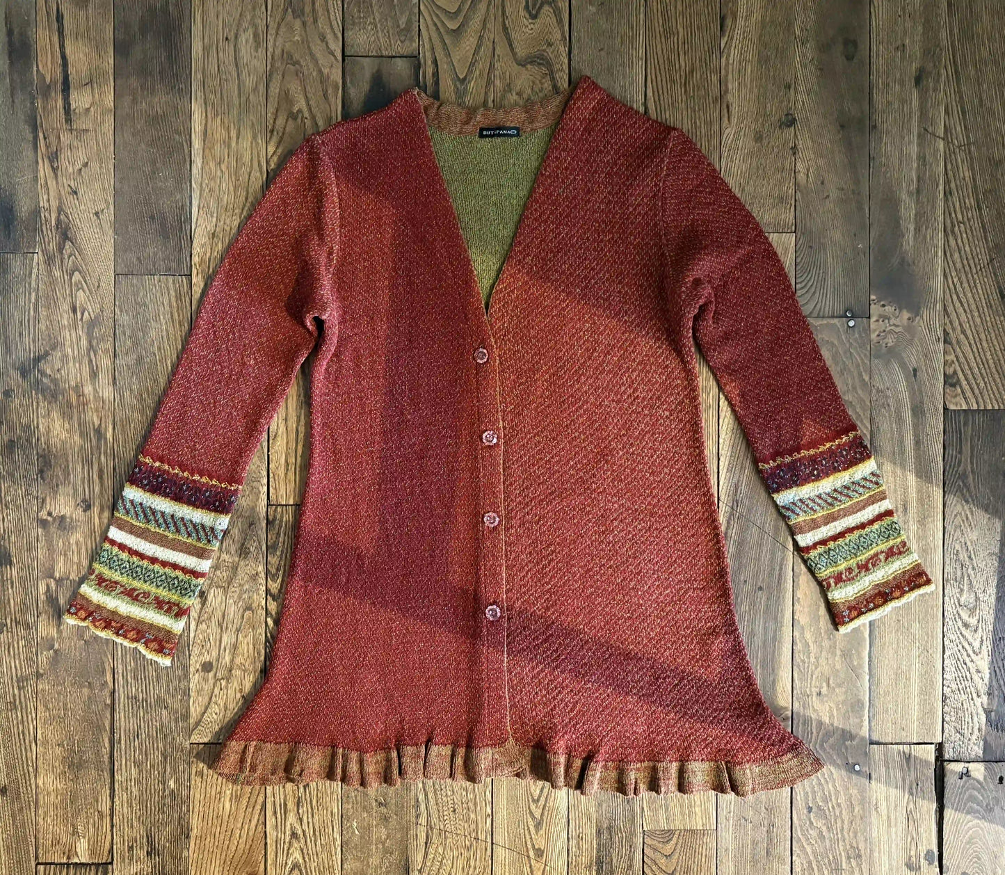 Cardigan[Patterned Sleeve]